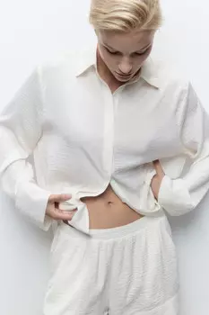 Блузка домашняя из жатого сатина