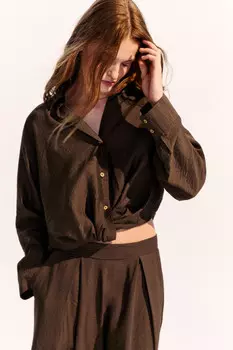 Блузка из вискозы с завязками