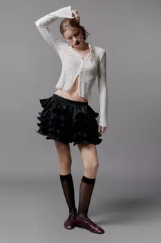 Блузка кружевная облегающая на молнии