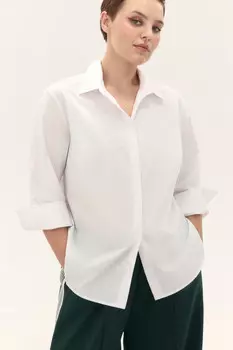 Блузка приталенная с длинными рукавами