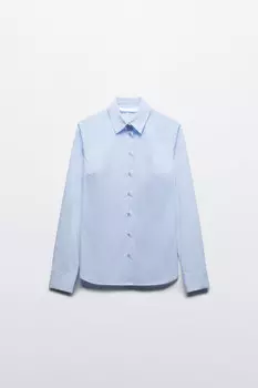 Блузка приталенная с длинными рукавами