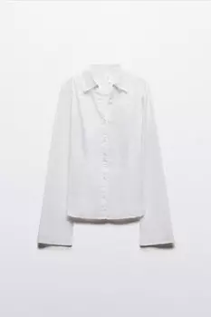 Блузка приталенная с рукавами клеш