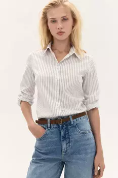 Блузка приталенная в полоску