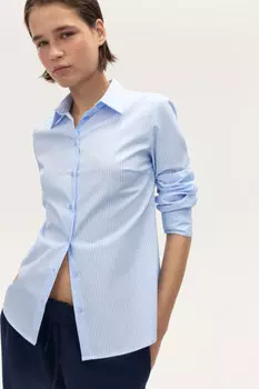 Блузка приталенная в полоску