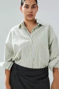 Блузка-рубашка в полоску