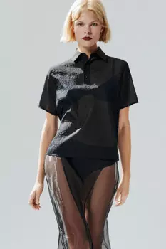 Блузка с воротником-поло