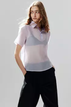 Блузка с воротником-поло