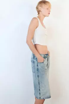 Топ из фактурного трикотажа с кружевом и бантиком