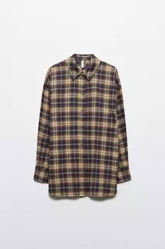 Рубашка oversize фланелевая в клетку