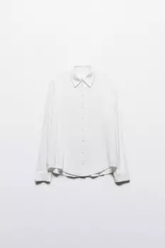 Блузка-рубашка полуприталенная из вискозы