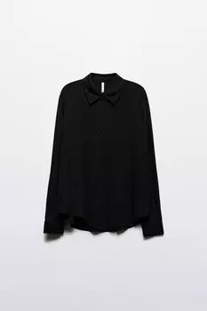 Блузка-рубашка полуприталенная из вискозы