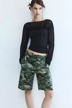 Болеро вязаное ажурное с длинными рукавами