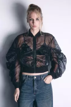 Бомбер прозрачный из органзы