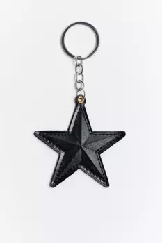 Брелок со звездой из искусственной кожи
