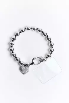 Брелок-обвес с бусинами и сердечком