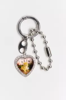 Брелок-обвес с сердечком и стразами