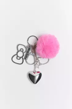 Брелок с подвесками и пушистиком
