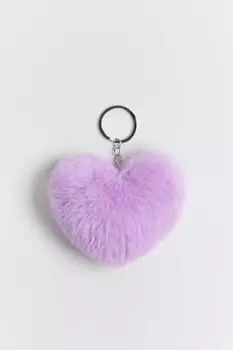 Брелок с пушистым сердечком