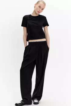 Брюки-бананы костюмные со стрелками