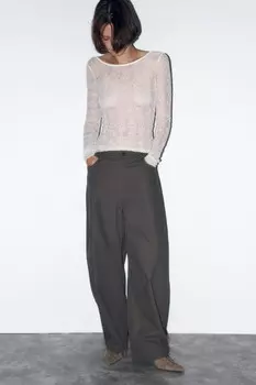 Брюки barrel fit из твиловой ткани