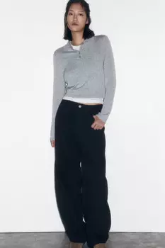 Брюки barrel fit из твиловой ткани