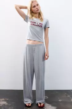 Брюки домашние из хлопкового трикотажа