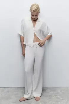 Брюки домашние из жатого сатина