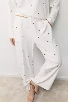 Брюки домашние плюшевые с принтом