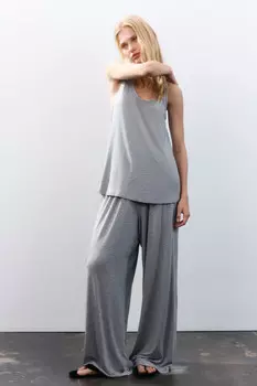 Брюки домашние широкие из вискозы