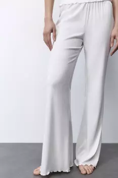 Брюки домашние широкие с волнистыми краями