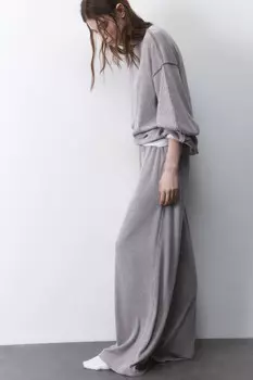 Брюки домашние трикотажные в рубчик