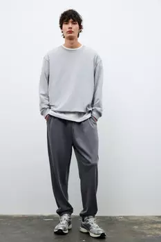 Брюки-джоггеры базовые из футера