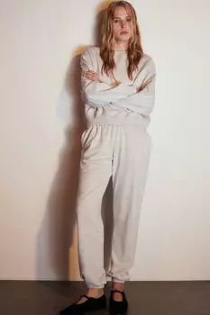 Брюки-джоггеры из футера