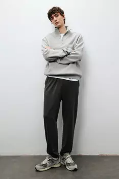 Брюки-джоггеры из хлопкового текстиля