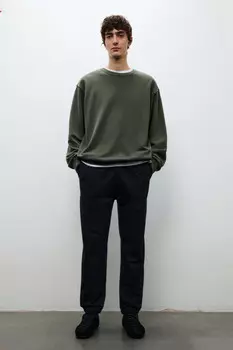 Брюки-джоггеры из хлопкового текстиля