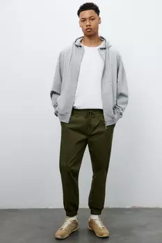 Брюки-джоггеры из хлопкового текстиля