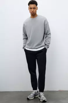 Брюки-джоггеры из хлопкового текстиля