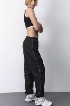 Брюки-джоггеры спортивные из гладкой плащевки