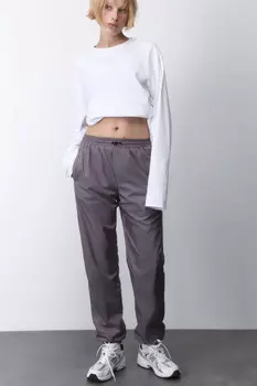 Брюки-джоггеры спортивные из плащевой ткани