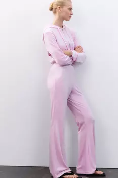 Брюки клеш домашние из велюра