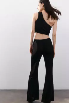 Брюки клеш из тонкого трикотажа