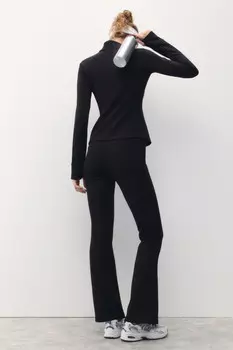 Брюки клеш спортивные со средней посадкой