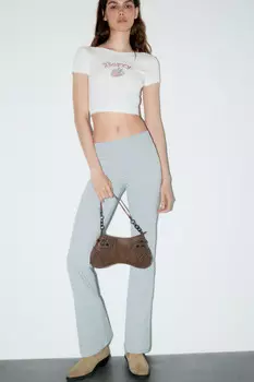 Брюки клеш трикотажные