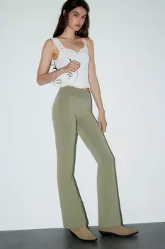 Брюки клеш трикотажные