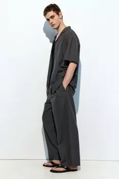 Брюки костюмные из льняной ткани