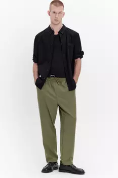 Брюки костюмные с поясом на завязках