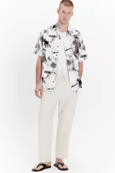 Брюки костюмные с поясом на завязках