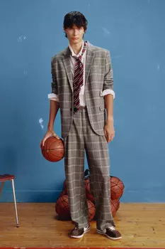 Брюки костюмные в клетку