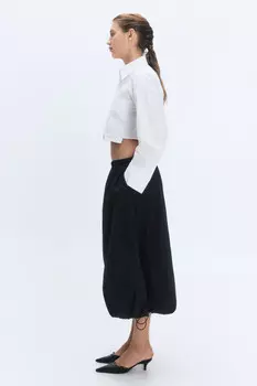 Брюки-кюлоты экстраширокие с утяжками по низу