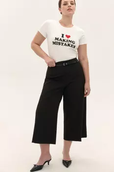 Брюки-кюлоты костюмные с ремнем